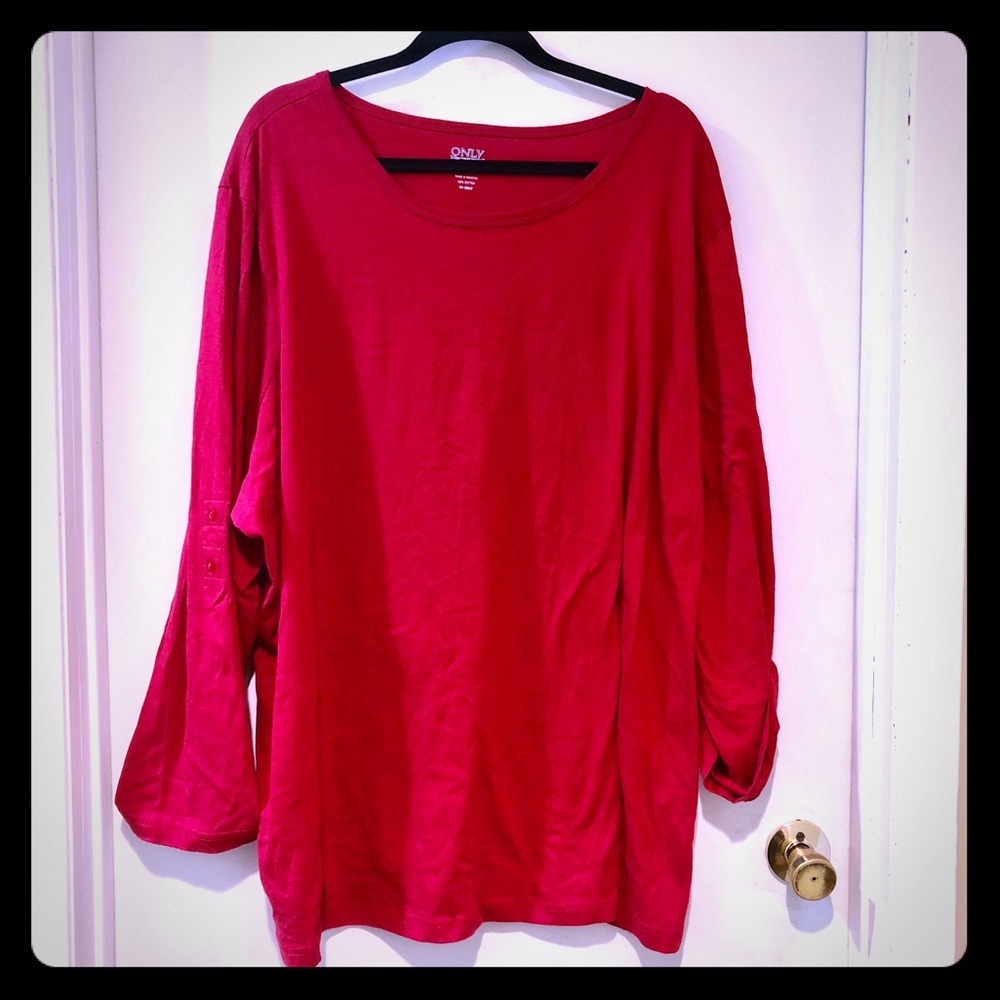 Only Necessities 3x red cuffed long sleeve t-shirt